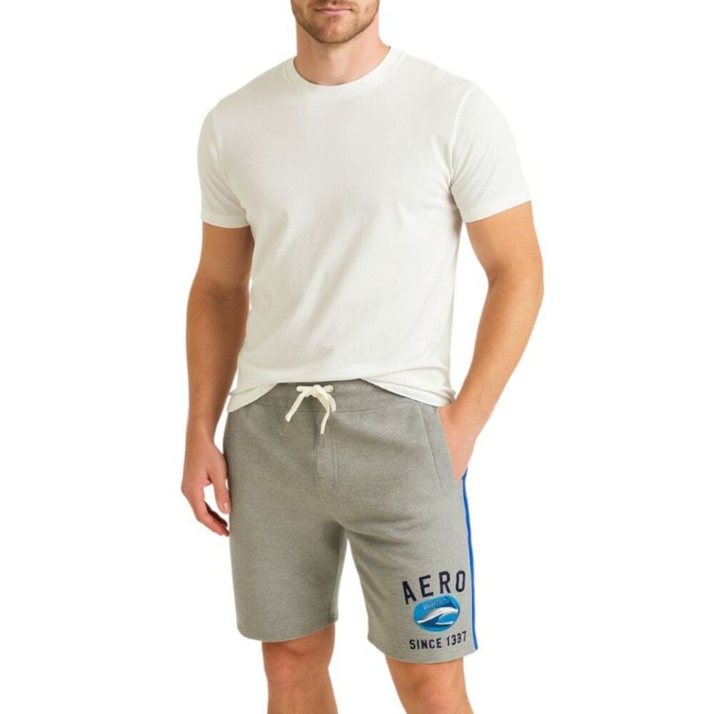 Aeropostale Side-Stripe Fleece Shorts | Medium